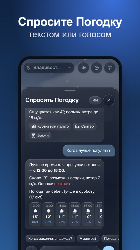 Чат «Спросите Погодку»